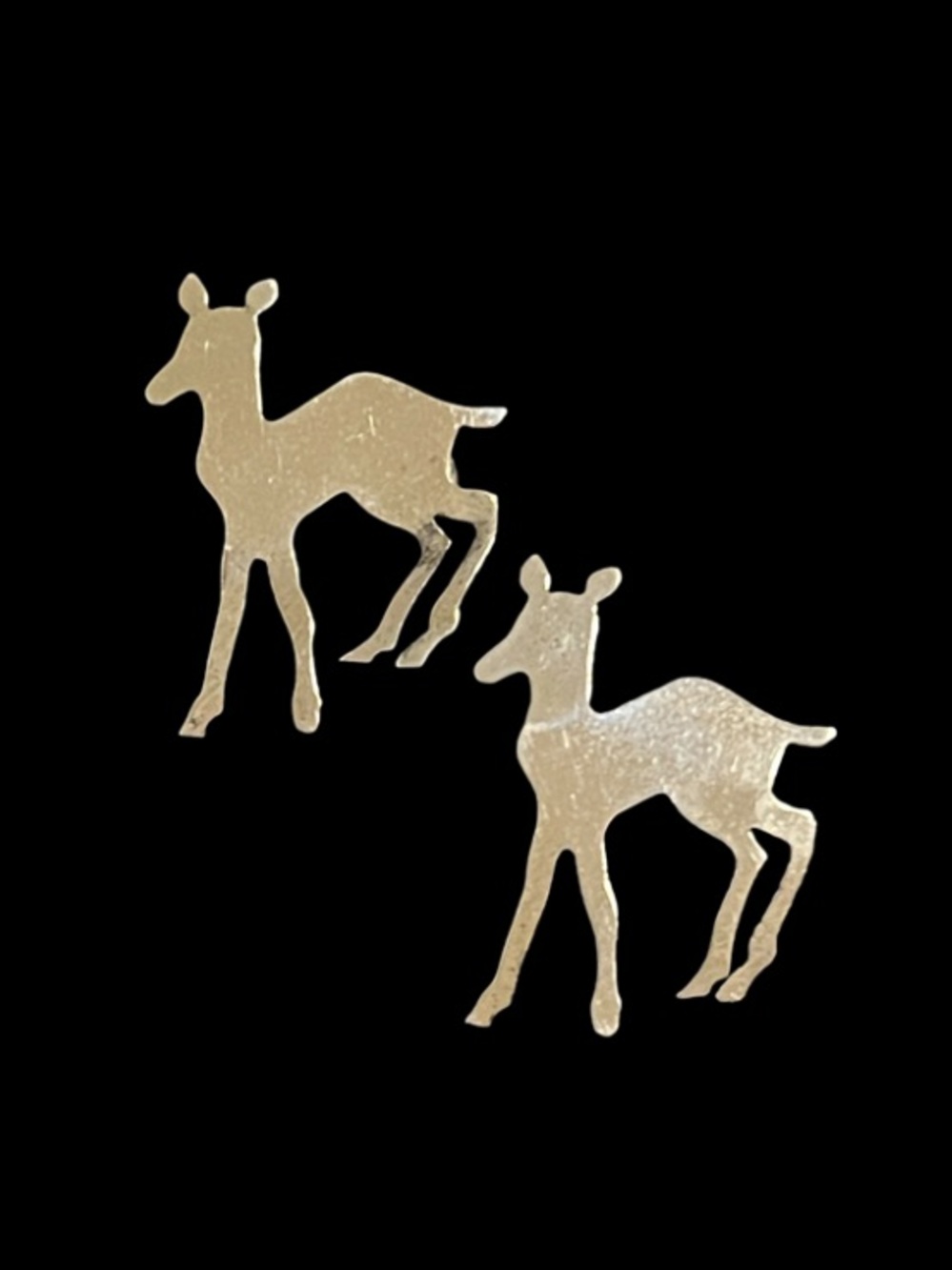 Vintage Sterling Silver 925 Deer Silhouette Mini Brooches 2